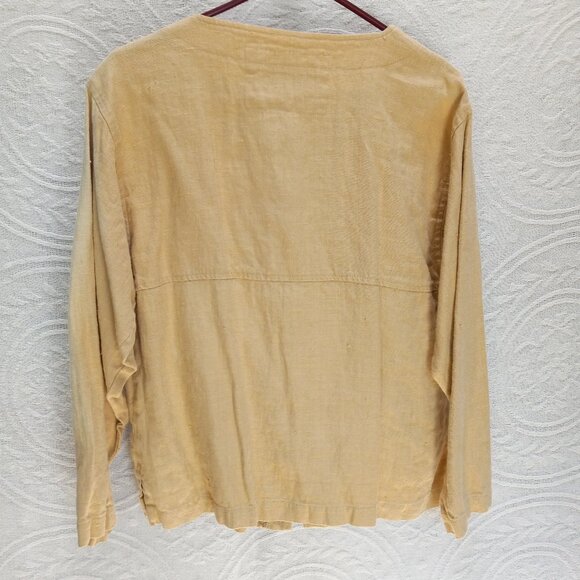 My Tribe 100% Linen Tribal Print Ethnic Look Jacket Unique Buttons Sz-S (T-386) - Picture 9 of 9